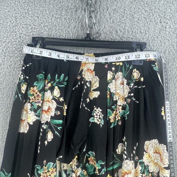 Derek Heart Skirt Shorts Womens Jr M Black Floral Maxi Flowing Boho Lightweight - Picture 4 of 11